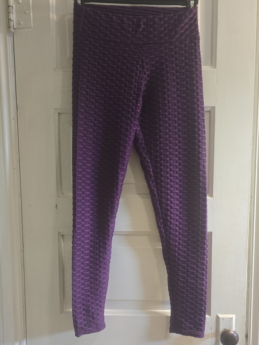 Women's Textured Athetic Leggings 2 Pairs - Purple & Blue